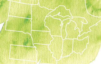 Midwest map drawing