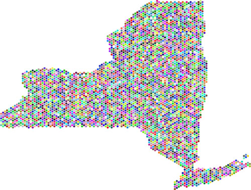 New York map drawing