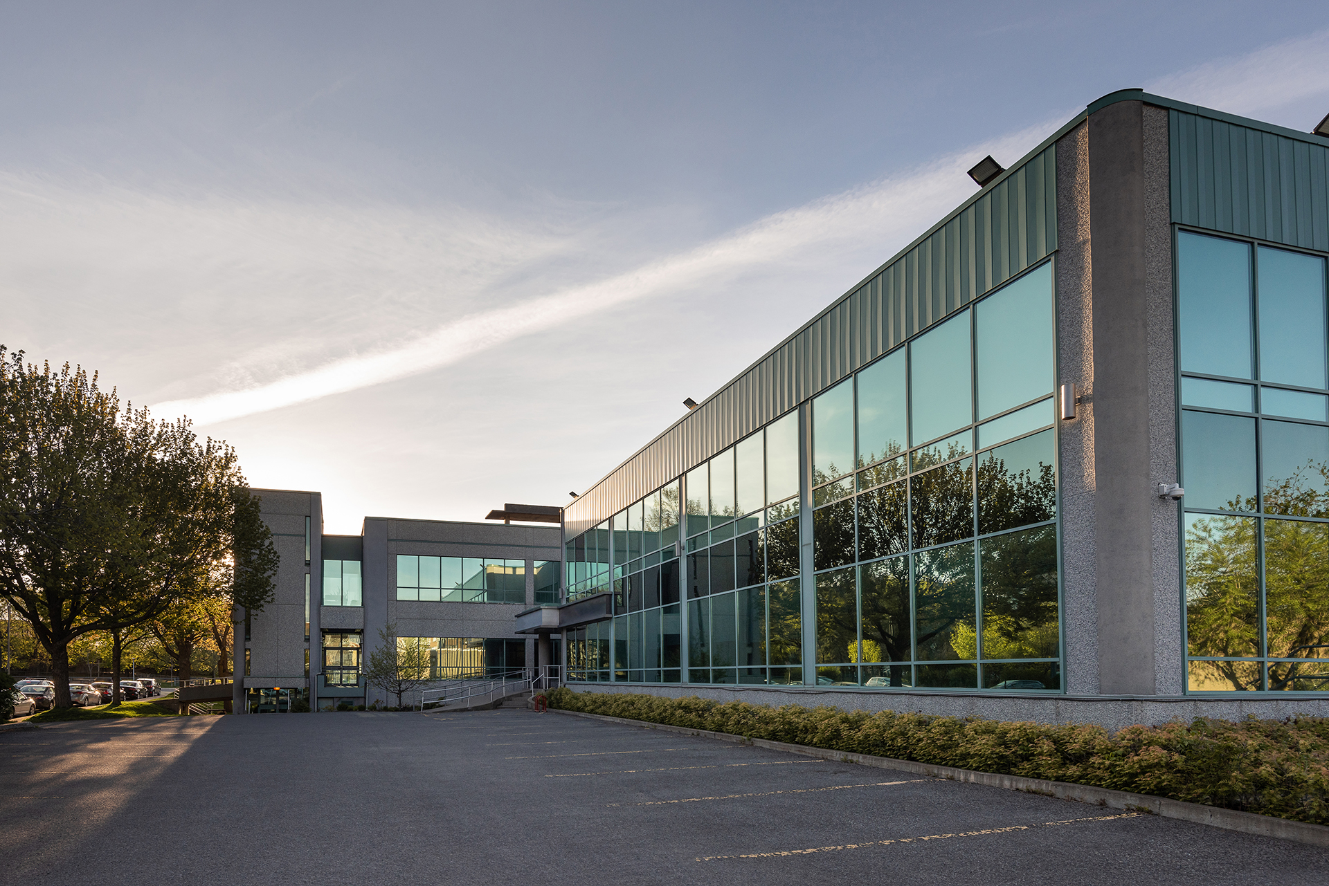 The exterior of a small commercial building