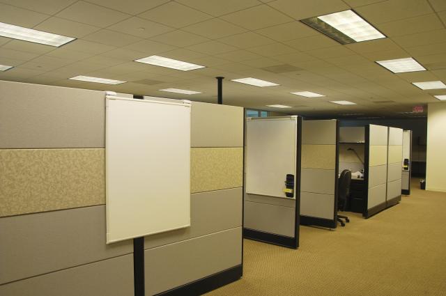 Traditional office with cubicles