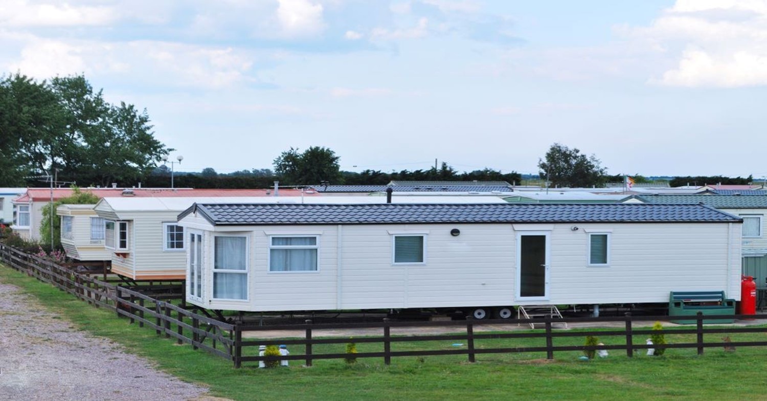 A row of manufactured homes