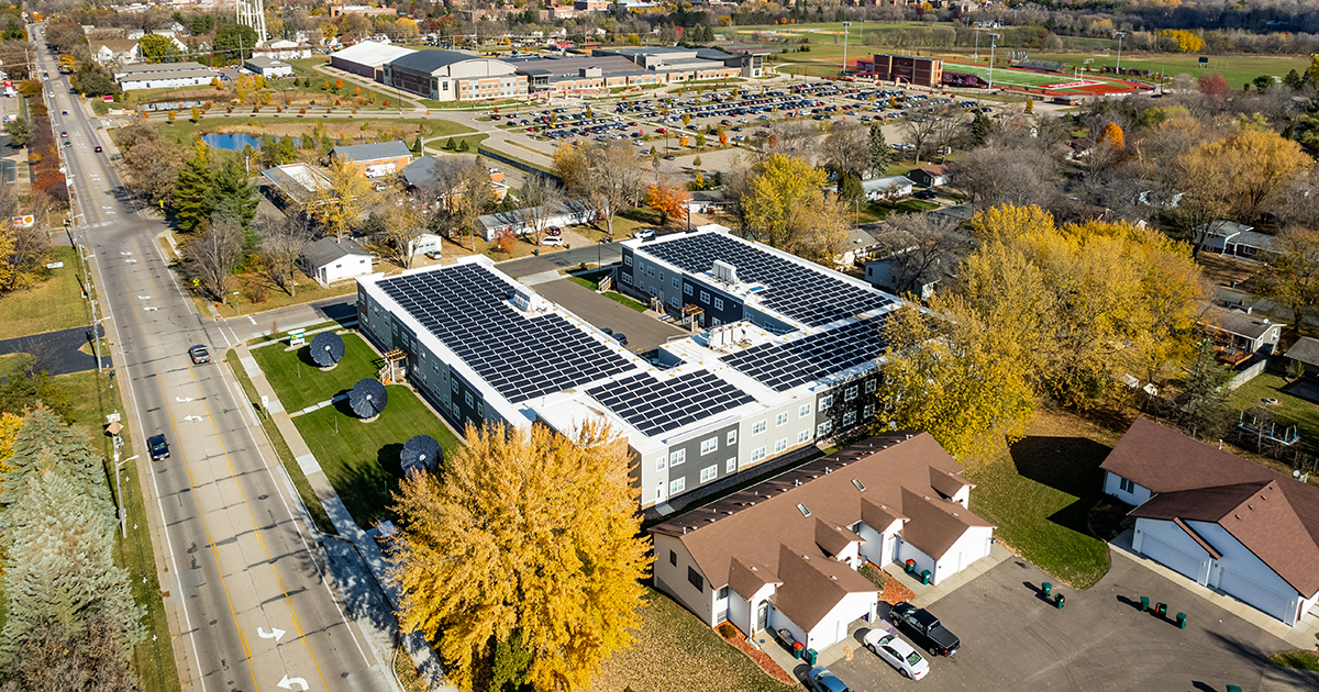 Overhead view of the 1300 Residences