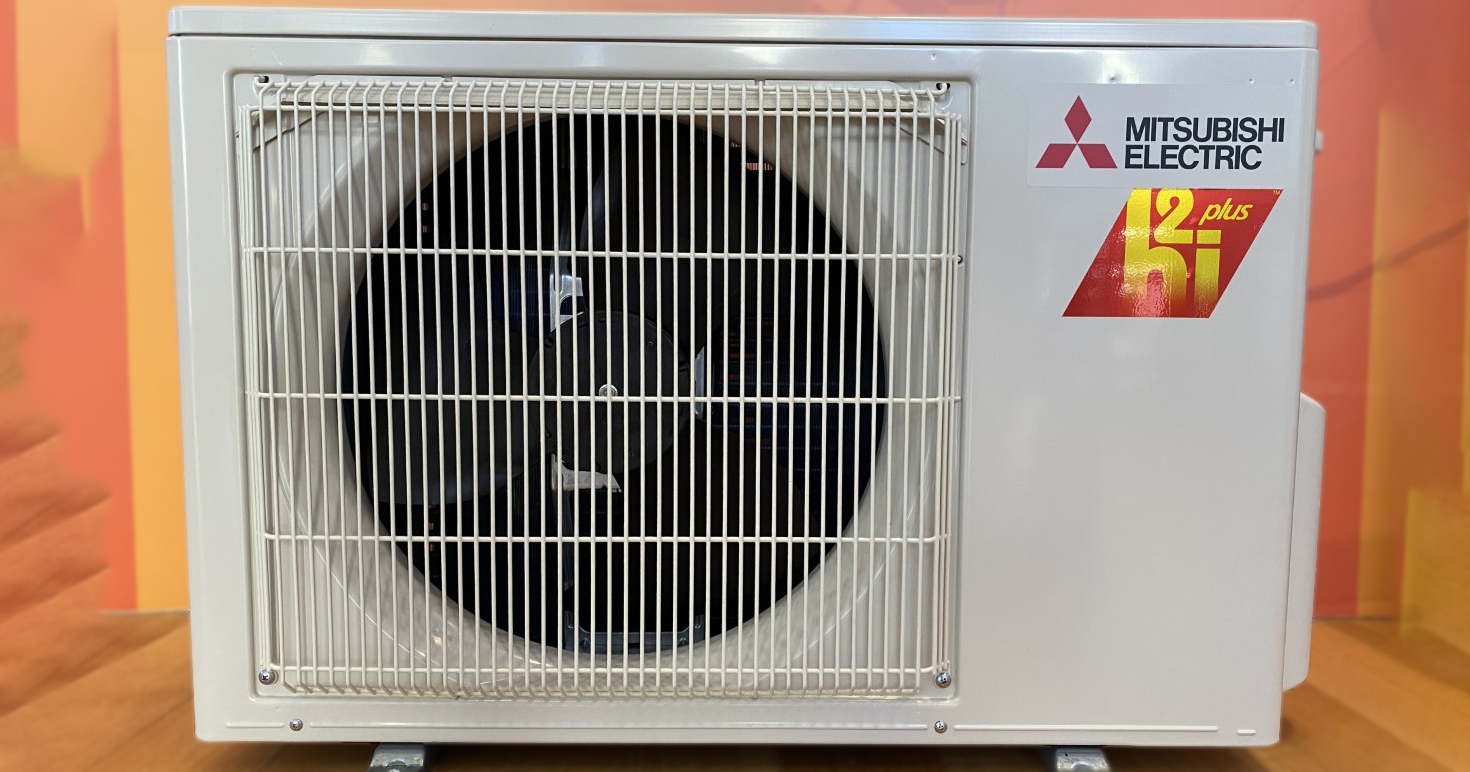 A Mitsubishi air-source heat pump