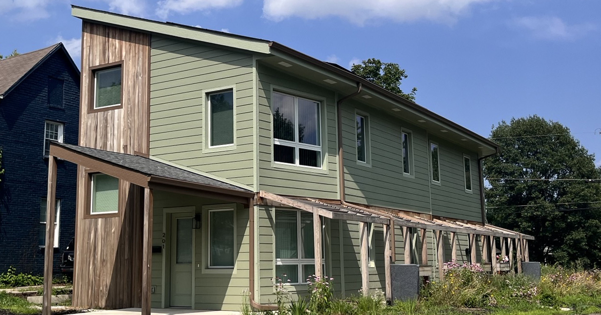 Exterior of the Alley House under construction