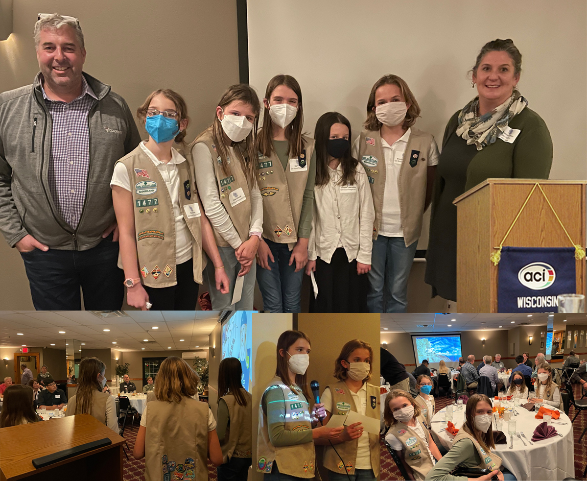 Collage of the Scouts presenting at the AIA-WI conference