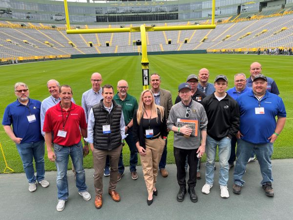 group of attendees at Lambeau Field