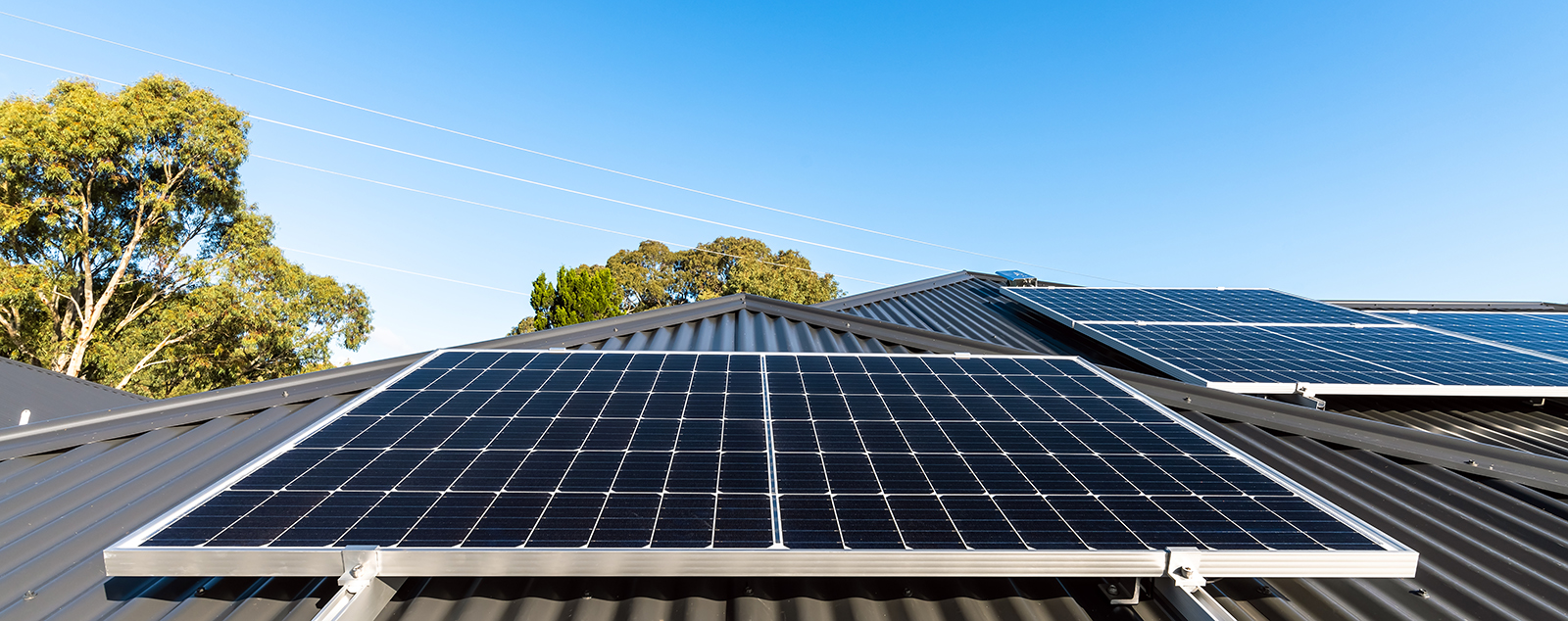 Solar panels on a roof