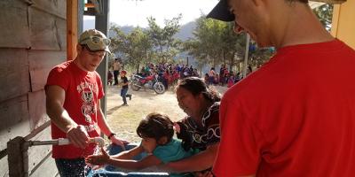 Zapote residents enjoying clean water