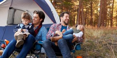 A family camping
